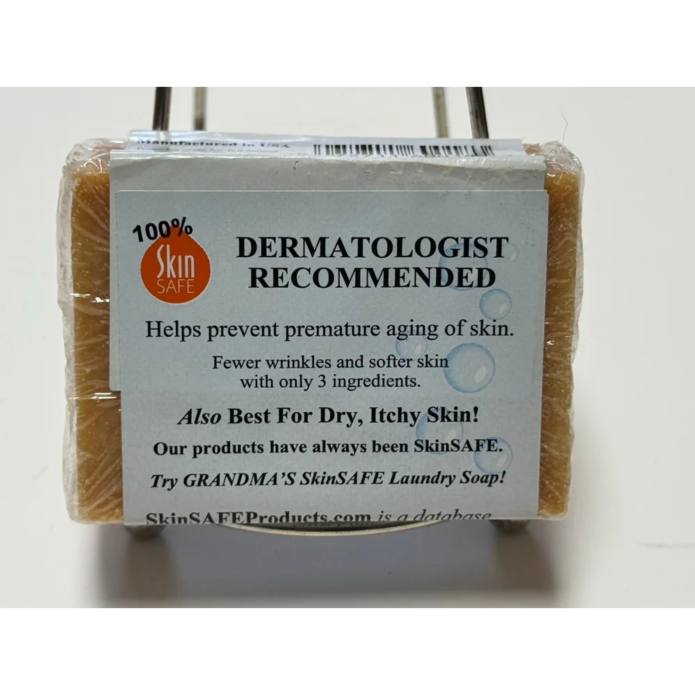 Women's GRANDMA'S Pure Soap Lye Soap Bar 6 Oz / 170g ( New / Sealed ) Skin Safe